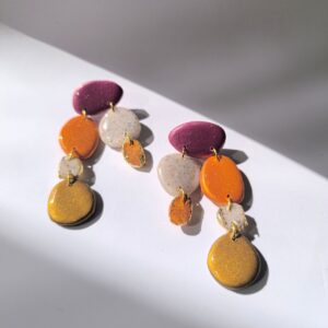 Pendientes Arcilla Polimérica Kilauea | Arrebol Artesanía
