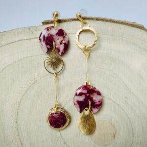 Pendientes Arcilla: Merlot | Arrebol Artesanía