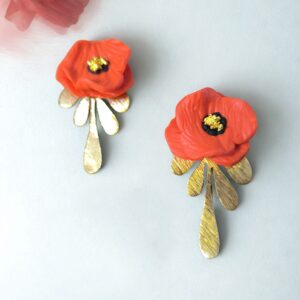 Pendientes Amapola Real